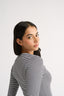 Carina Classic Long Sleeve Black/White Stripe