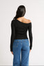 Cobie Off Shoulder Long Sleeve Black