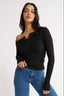 Cobie Off Shoulder Long Sleeve Black