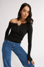 Cobie Off Shoulder Long Sleeve Black