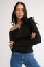 Cobie Off Shoulder Long Sleeve Black