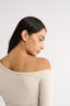 Cobie Off Shoulder Long Sleeve Oatmeal