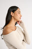 Cobie Off Shoulder Long Sleeve Oatmeal