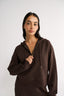 Percy Quarter Zip Jumper Espresso