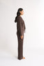 Katie Cable Zip Jacket Chocolate