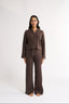 Katie Cable Zip Jacket Chocolate
