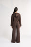 Katie Cable Zip Jacket Chocolate