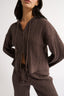 Katie Cable Zip Jacket Chocolate