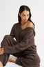 Katie Cable Knit Pant Chocolate