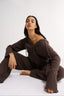 Katie Cable Zip Jacket Chocolate