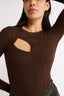Neve Cutout Long Sleeve Cocoa