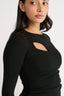 Neve Cutout Long Sleeve  Black