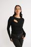 Neve Cutout Long Sleeve  Black