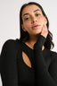 Neve Cutout Long Sleeve  Black