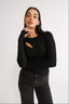 Neve Cutout Long Sleeve  Black
