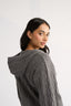 Katie Cable Zip Jacket Charcoal