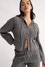 Katie Cable Zip Jacket Charcoal