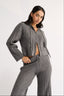 Katie Cable Zip Jacket Charcoal