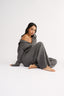 Katie Cable Knit Pant Charcoal