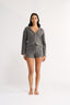 Katie Cable Knit Short Charcoal