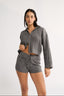 Katie Cable Knit Short Charcoal