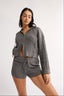 Katie Cable Knit Short Charcoal