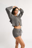 Katie Cable Knit Short Charcoal