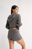 Katie Cable Knit Short Charcoal