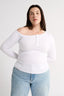Cobie Off Shoulder Long Sleeve Optic White
