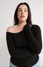 Cobie Off Shoulder Long Sleeve Black