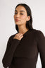Carina Classic Long Sleeve Chocolate