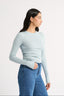 Carina Classic Long Sleeve Stone Blue