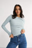 Carina Classic Long Sleeve Stone Blue