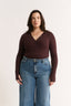 Nola Henley Long Sleeve Bodysuit Cabernet