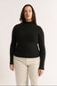 Carina Mock Neck Long Sleeve Black