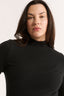 Carina Mock Neck Long Sleeve Black