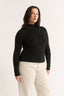 Carina Mock Neck Long Sleeve Black