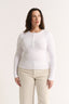 Carina Henley Long Sleeve Optic White