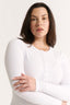 Carina Henley Long Sleeve Optic White