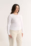 Carina Henley Long Sleeve Optic White
