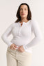 Carina Henley Long Sleeve Optic White