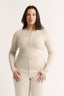 Carina Henley Long Sleeve Oatmeal Marle