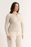 Carina Henley Long Sleeve Oatmeal Marle