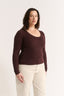Nina Scoop Long Sleeve Cabernet