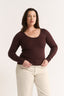 Nina Scoop Long Sleeve Cabernet