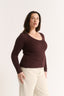 Nina Scoop Long Sleeve Cabernet