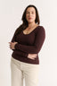 Nina Scoop Long Sleeve Cabernet