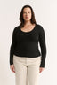 Nina Scoop Long Sleeve Black