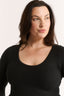Nina Scoop Long Sleeve Black