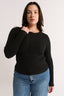 Carina Henley Long Sleeve Black